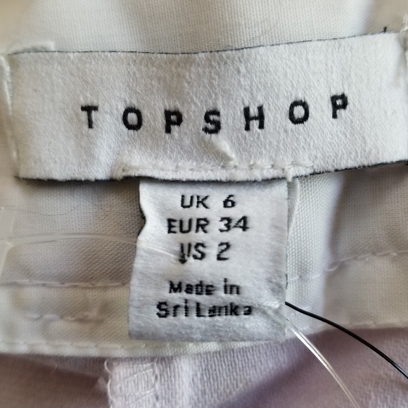 Topshop Pale Lilac Linen Blend High Waist Pleated Longline Shorts Size 2‎ NEW - Picture 9 of 12